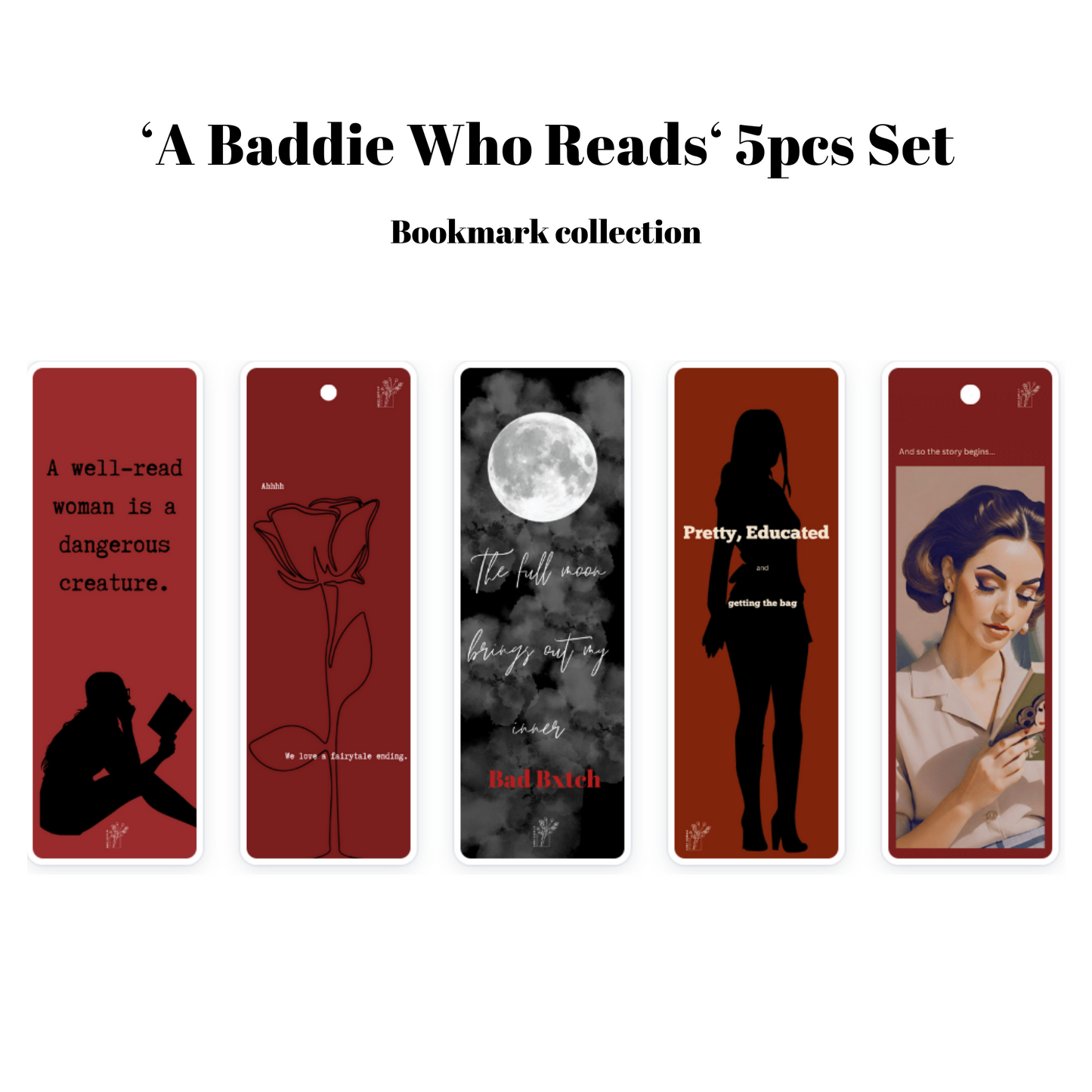 Baddie Who Reads Bookmark Set